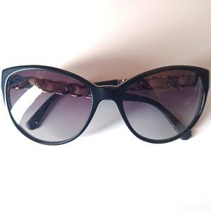 CHANEL Butterfly Chain Sunglasses 5215 Q - Black